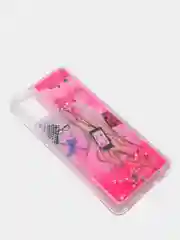 Фуксия чехол Samsung Galaxy A41 (Самсунг Галакси А41) чехол переливающийся жидкий с блестками