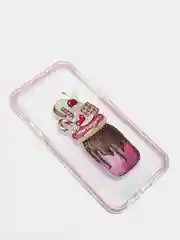 Конфетный чехол Apple iPhone X / Xs прозрачный плотный с рисунком и цветной рамкой