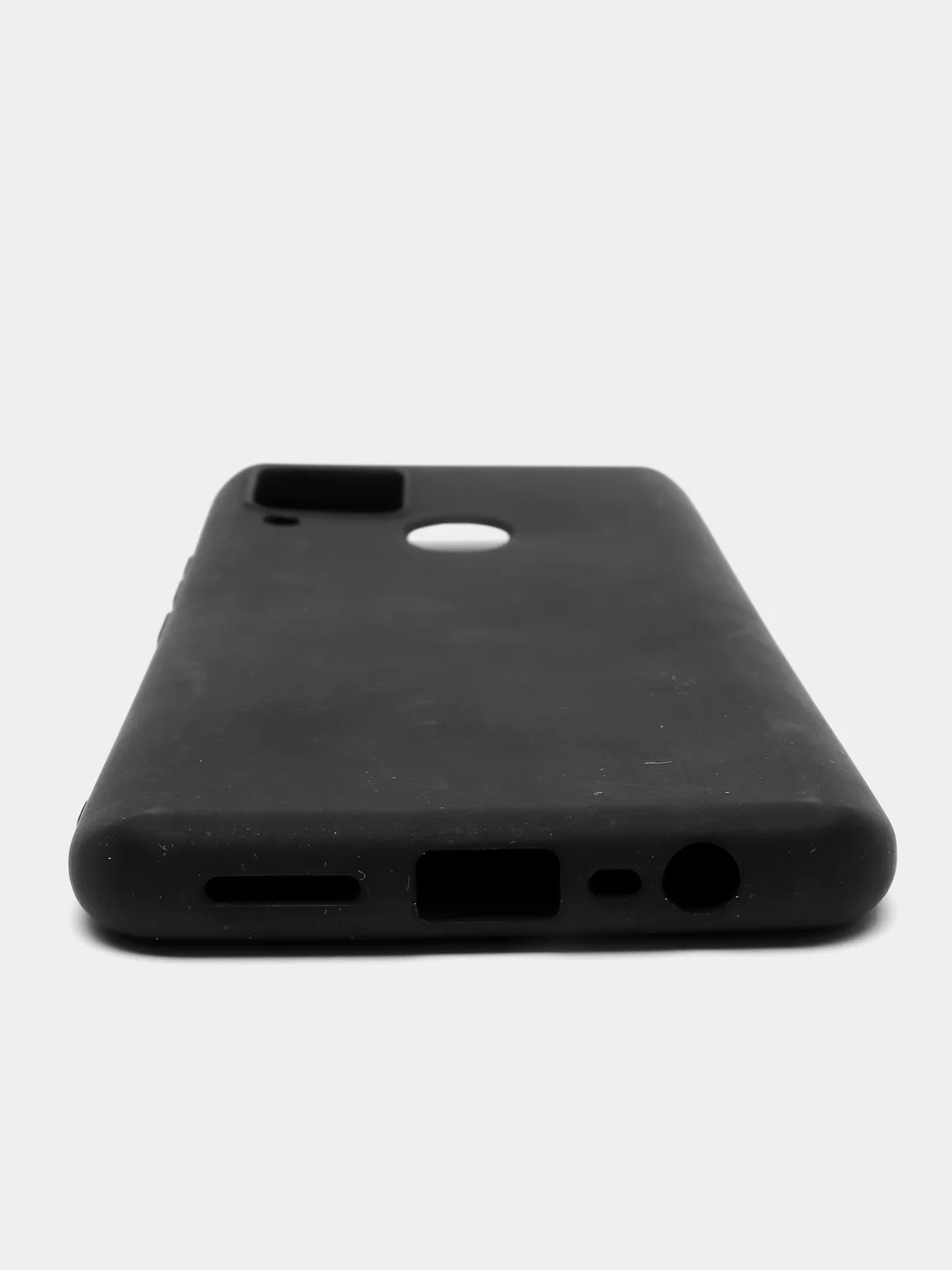 Угольный чехол Realme C15 Реалми С15 черный силиконовый