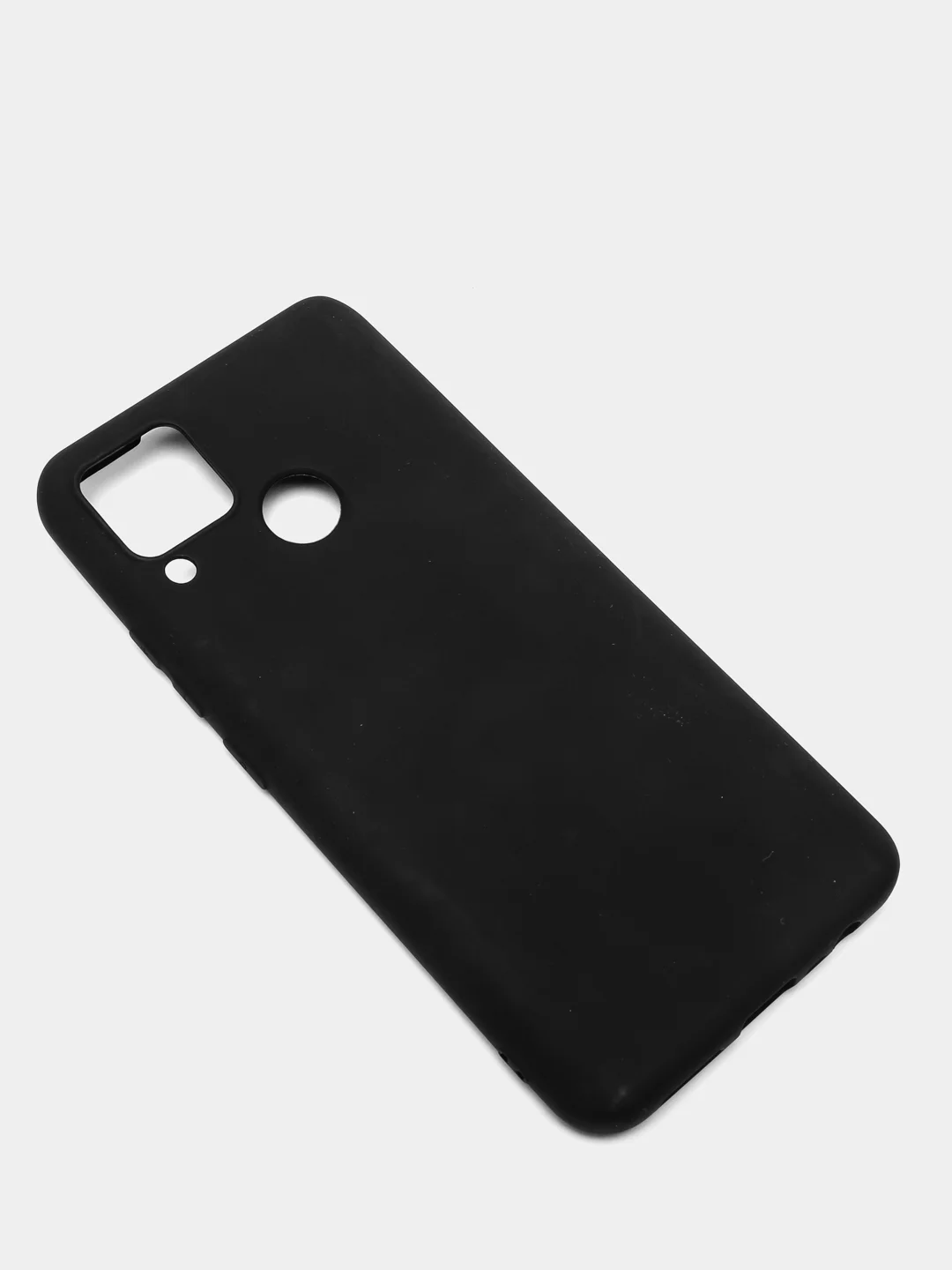 Угольный чехол Realme C15 Реалми С15 черный силиконовый