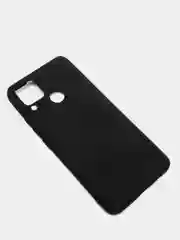 Угольный чехол Realme C15 Реалми С15 черный силиконовый