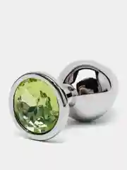 Желтый анальная пробка с кристаллом, металл, M