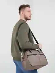 Бежевый меланж дорожная сумка Viro
