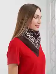 Коричневый бандана на голову/женская/мужская/платок женская/универсальная косынка
