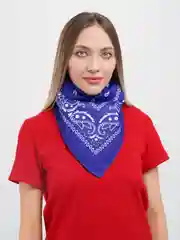 Индиго бандана на голову/женская/мужская/платок женская/универсальная косынка