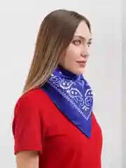 Индиго бандана на голову/женская/мужская/платок женская/универсальная косынка