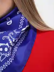 Индиго бандана на голову/женская/мужская/платок женская/универсальная косынка