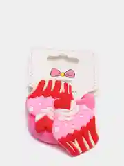 Алый детские резинки для волос, бесшовные, 2 штуки