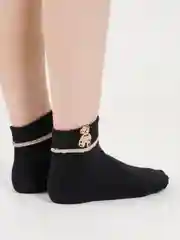 Черный носки женские с мишками