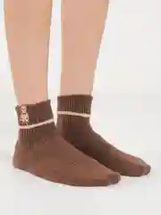 Шоколадный носки женские с мишками