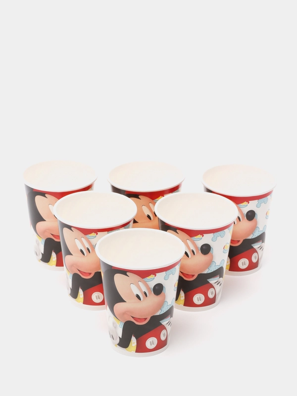 Mickey Mouse. Набор бумажных стаканов, 3D, 6 шт*250 мл