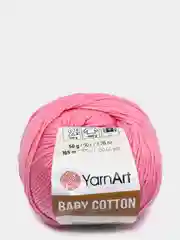 Тёмно-розовый пряжа YarnArt Baby cotton, 50 г, 165 м, акрил и хлопок