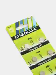 Батарейки Ergolux AG3 (LR41, G3, 392, LR736, 192, SR41)