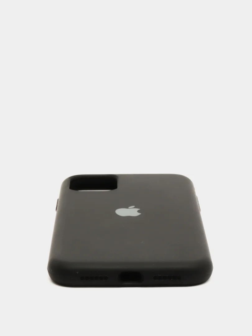 Черный чехол Silicone Case для iPhone 11 с закрытым низом