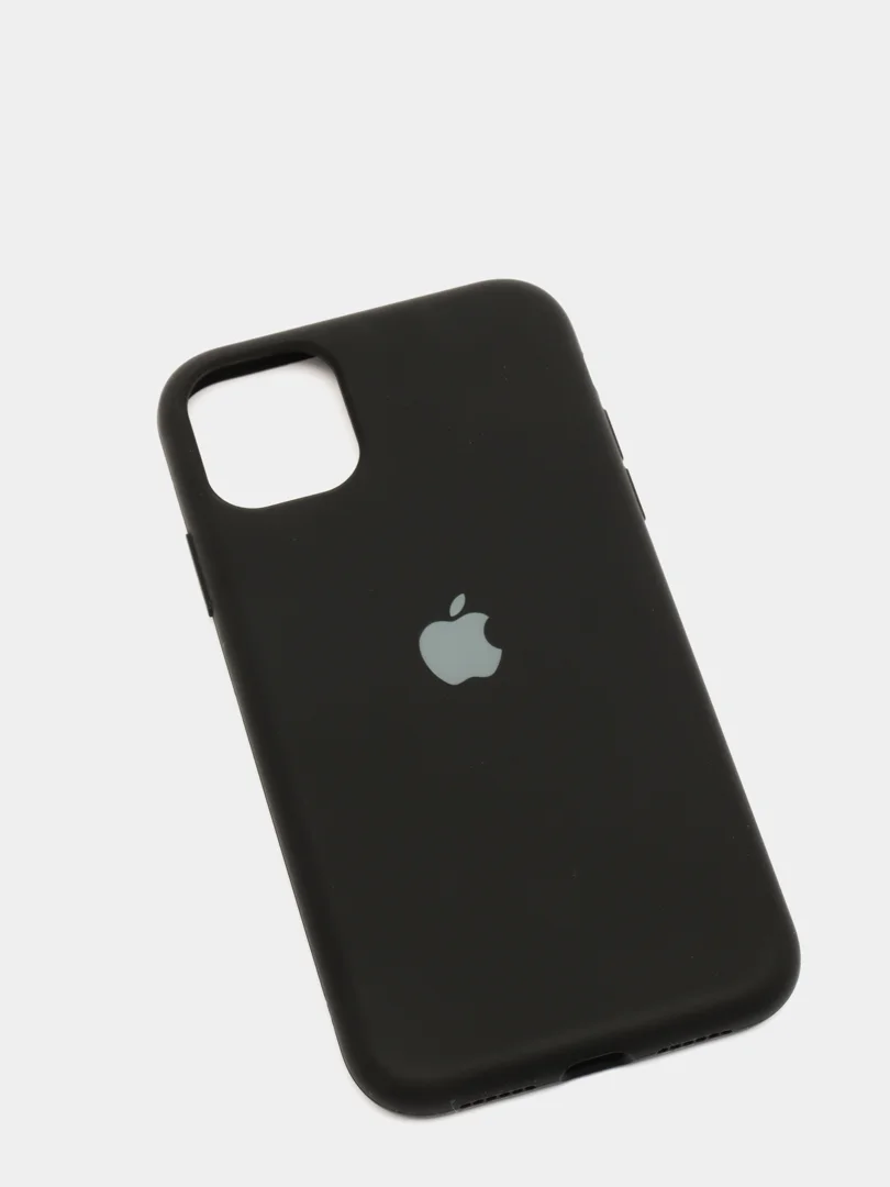 Черный чехол Silicone Case для iPhone 11 с закрытым низом