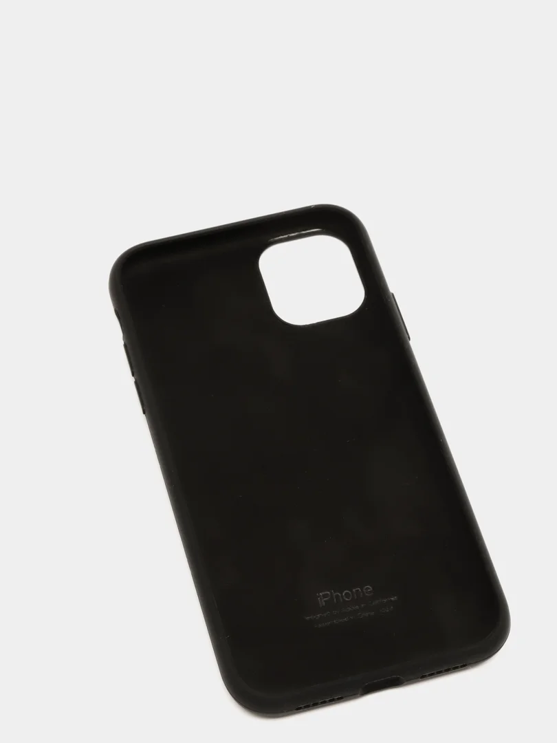 Черный чехол Silicone Case для iPhone 11 с закрытым низом