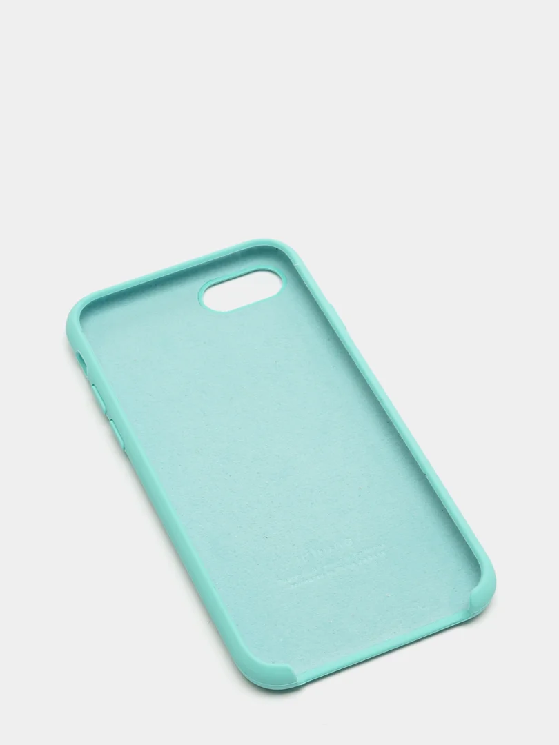 Оливковый чехол Silicone Case для iPhone 7, 8, SE 2020, с открытым низом