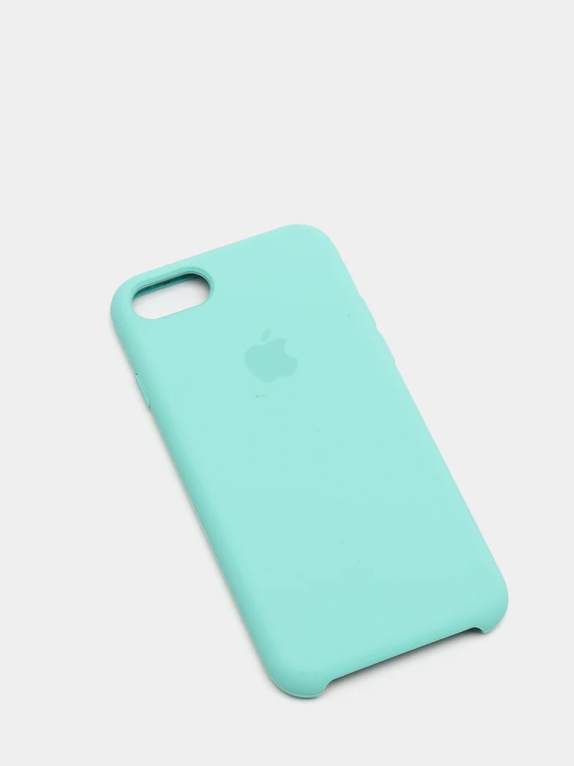 Оливковый чехол Silicone Case для iPhone 7, 8, SE 2020, с открытым низом