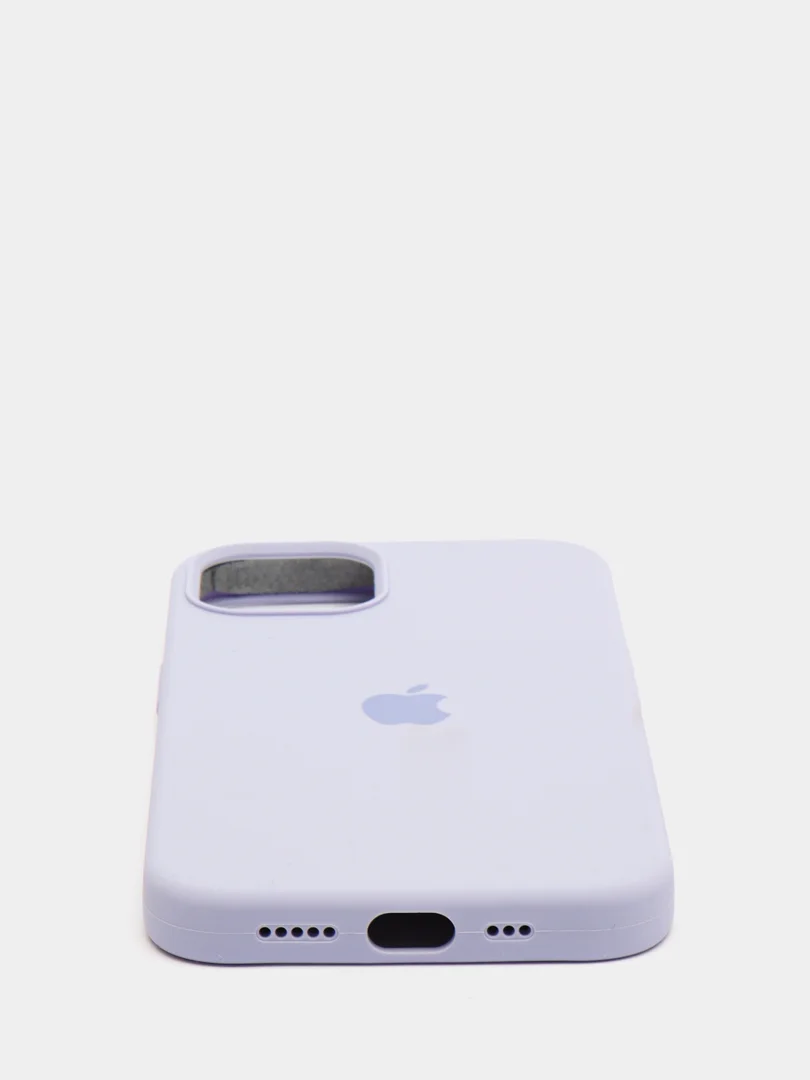 Лавандовый чехол Silicone Case для iPhone 13 с закрытым низом