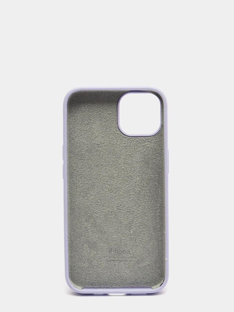 Лавандовый чехол Silicone Case для iPhone 13 с закрытым низом