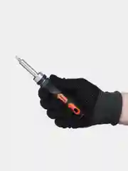 Отвертка реверсивная с набором бит и адаптером 1/4", 12 предметов
