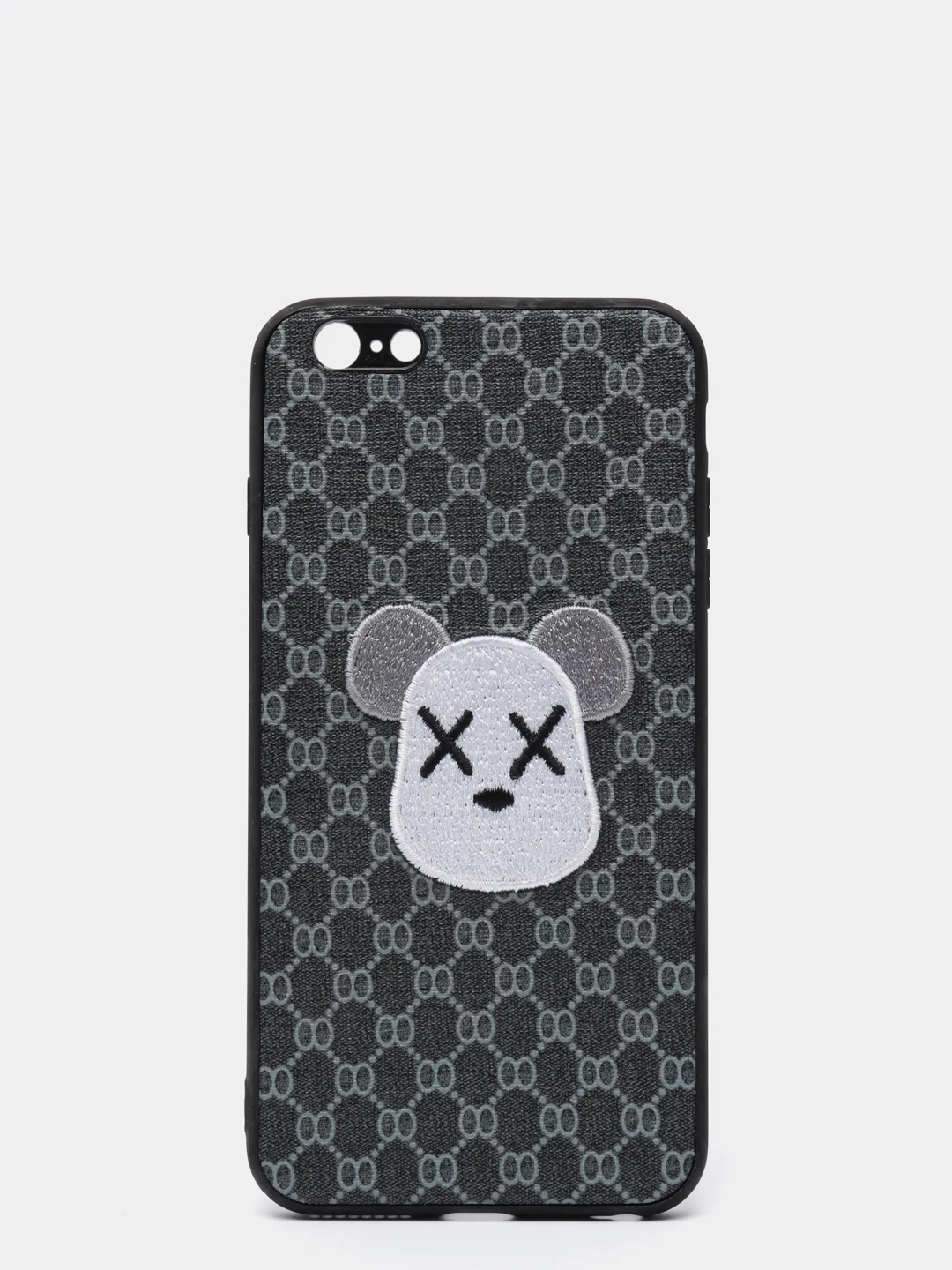 Серый чехол для iPhone с медведем