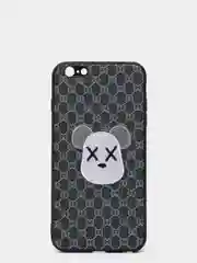Серый чехол для iPhone с медведем