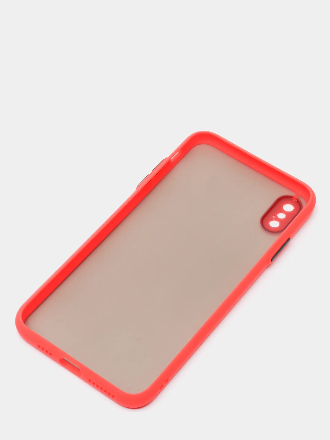 Красный силиконовый противоударный чехол для Iphone XS MAX