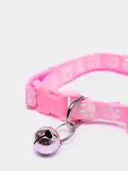 Розовый ошейник с колокольчиком регулируемый для кошек и маленьких собак
