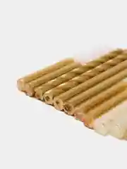 Свечи для торта золото-белые с блеском, 12шт, 8 см