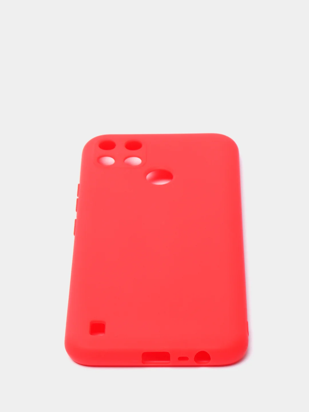 Красный чехол для Realme C21Y цветной матовый
