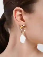 Белый женские серьги-подвески