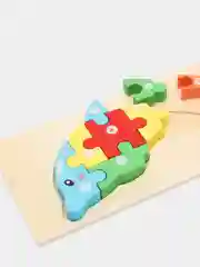 Голубой пазлы деревянные/Развивающая игра для детей/Пазлы для самых маленьких/Крупные пазлы