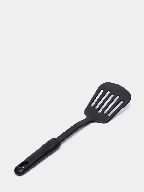 Лопатка кухонная с прорезями Vetta Black, жаропрочный нейлон