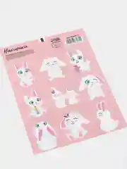 Коралловый меланж наклейки-стикеры для ежедневника.  Бумажные наклейки для творчества, 72 вида