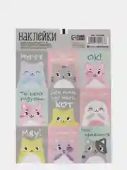 Серый наклейки-стикеры для ежедневника.  Бумажные наклейки для творчества, 72 вида