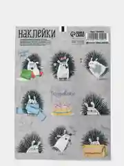 Серебряный наклейки-стикеры для ежедневника.  Бумажные наклейки для творчества, 72 вида