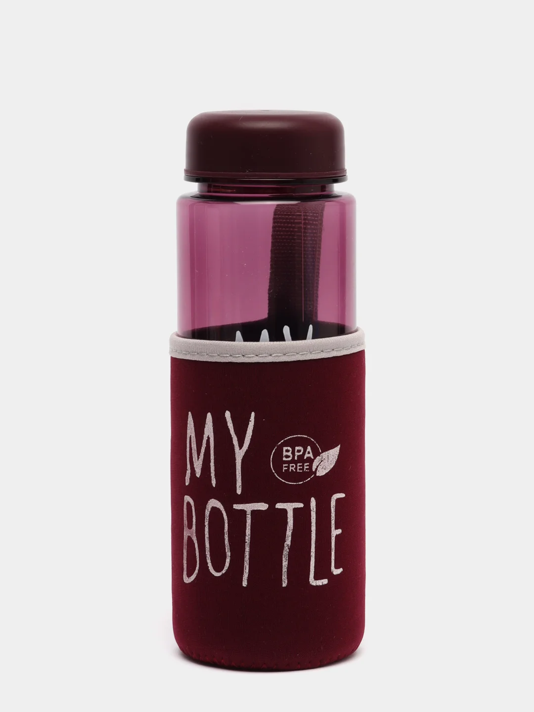 Бордовый my bottle в термочехле