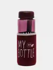 Бордовый my bottle в термочехле
