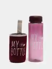Бордовый my bottle в термочехле