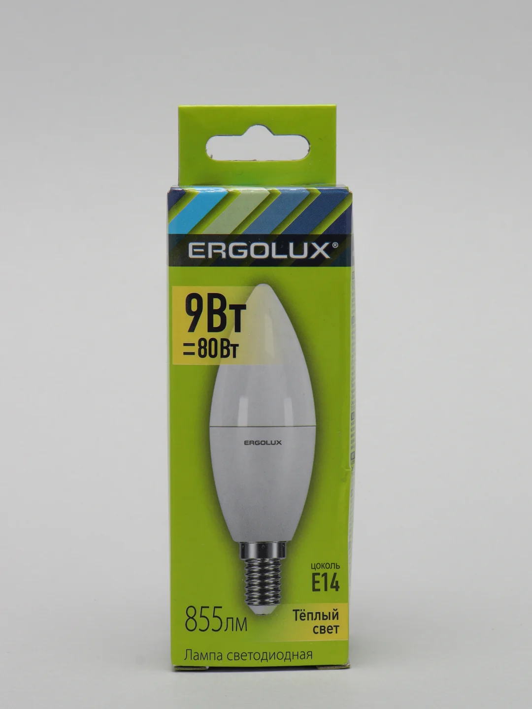 Лампа светодиодная Ergolux Е14, 9 Вт, "Свеча" LED-C35-9W-E14