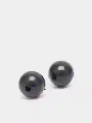 Черный бусины резиновые стопорные