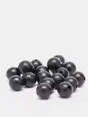 Черный бусины резиновые стопорные