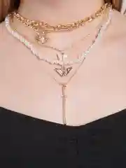 Золотой цепочка ожерелье с подвеской