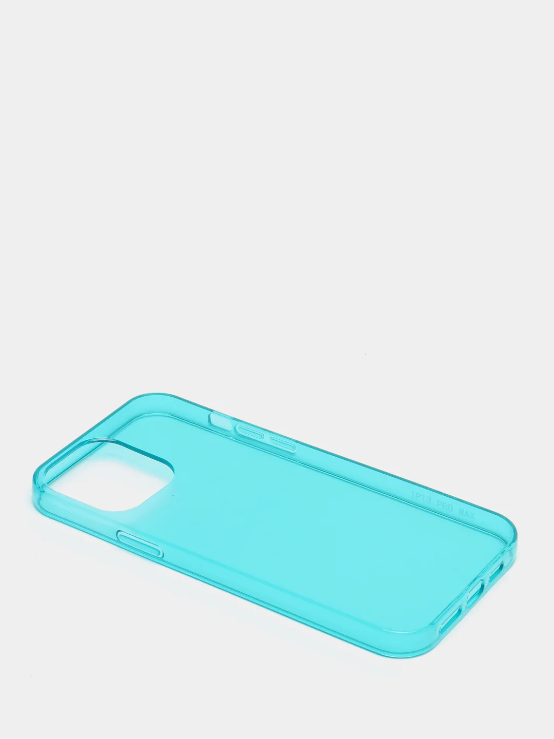 Бирюзовый чехол защитный силиконовый плотный с закрытым низом для iPhone 13 / Pro / Pro Max / mini