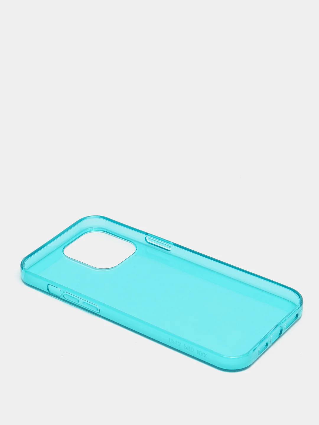Бирюзовый чехол защитный силиконовый плотный с закрытым низом для iPhone 13 / Pro / Pro Max / mini