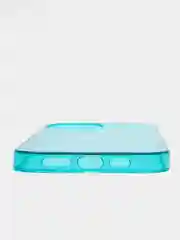 Бирюзовый чехол защитный силиконовый плотный с закрытым низом для iPhone 13 / Pro / Pro Max / mini