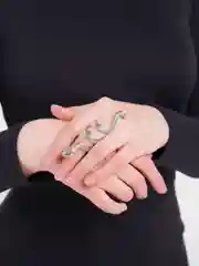 Серебряный кольцо "Змея" массивное, на весь палец