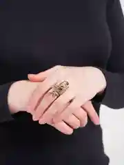 Золотой стальное кольцо-дракон/Массивное,безразмерное кольцо китайского дракона для мужчин,женщин