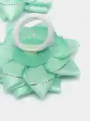 Мятный бантики для волос, ручная работа